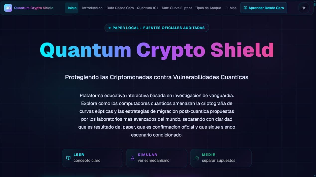 Portada de Quantum Crypto Shield sobre computación cuántica, criptomonedas y migración poscuántica